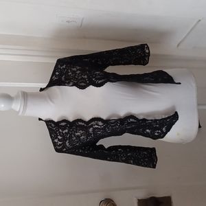 Calvin Klein black lace cardigan